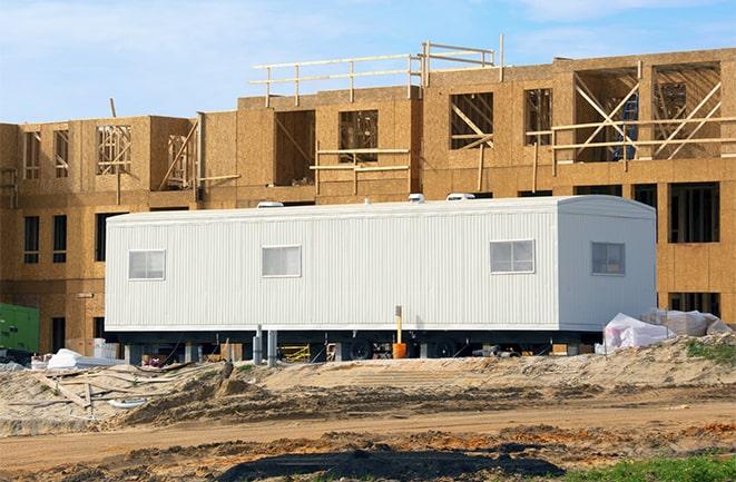 rental office trailers at a construction site in Seaside CA